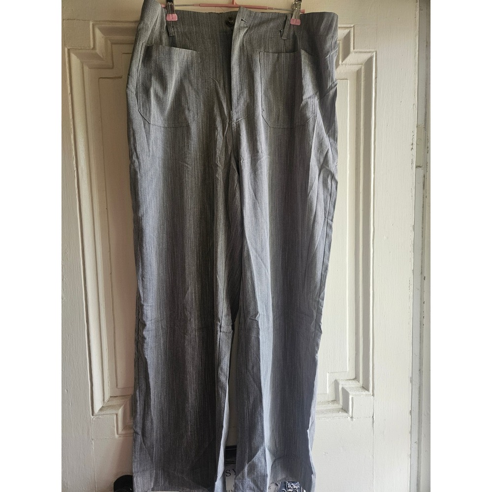 Halara Grey Textured Wide Leg Trousers High Waisted Pants XL Regular 02991265